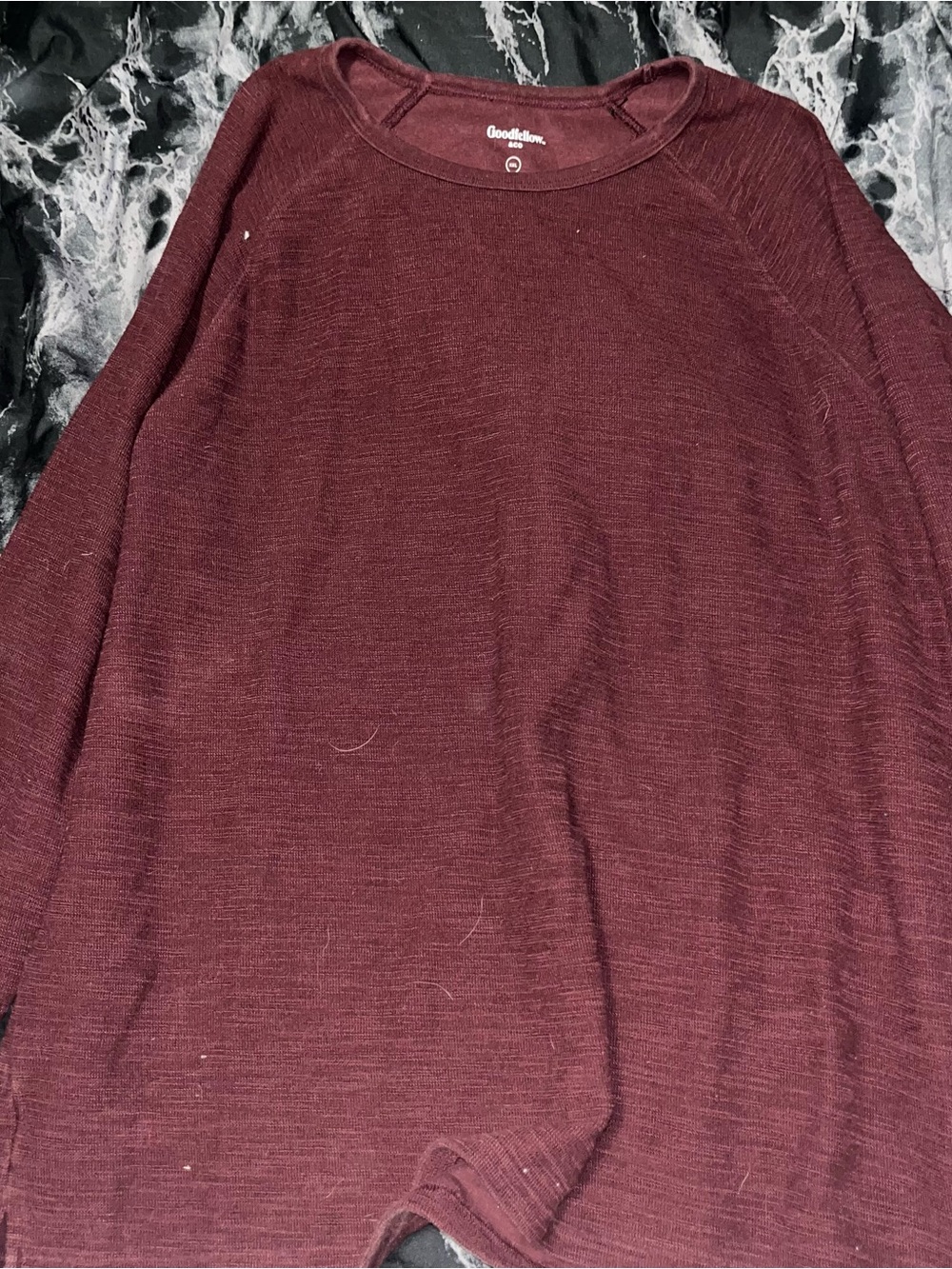 Goodfellow & Co Men's Maroon Crew Neck Long Sleeve 2xl